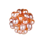 Perlenball, Perlenkugel, Ã˜16-17mm, Süßwasserperlen, bicolor